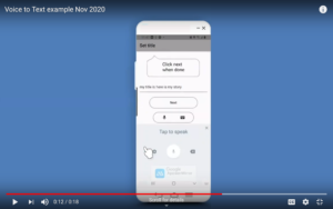 Screenshot of Voice to Text video